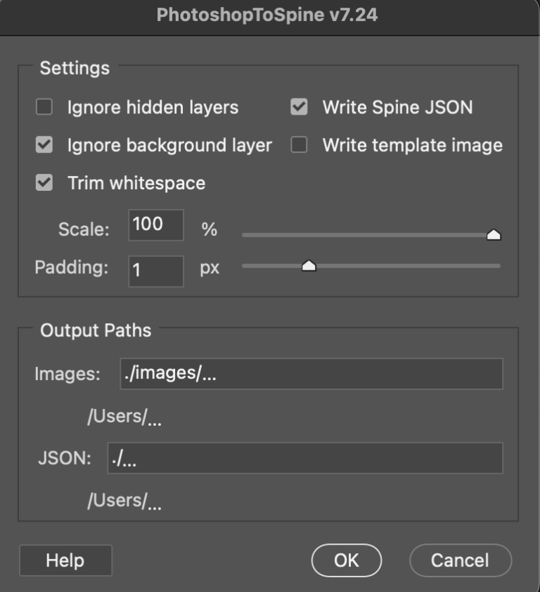 photoshop to spine script download